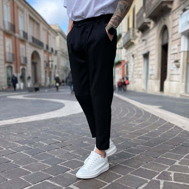 Pantalone Nero con Bottone limited - FLAG STORE